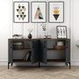 Hanah Home Kiev 160 Consola Nogal y Antracita